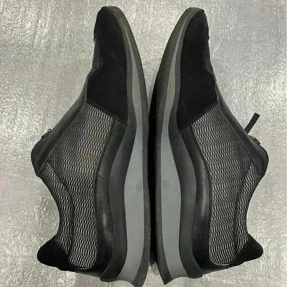 [38.5/US8.5]Vintage Prada Black Mixed Leather  Sneakers - Picture 5 of 11